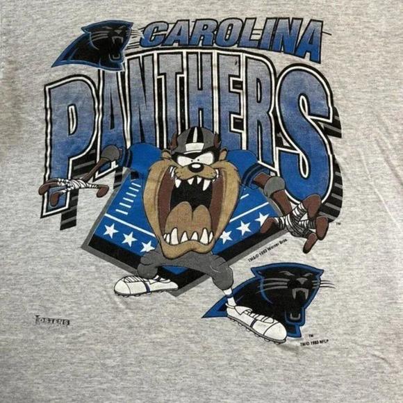 1993 Taz N_F_L Carolina Panthers Shirt Looney Toons Shirt Tee - Picture 1 of 4